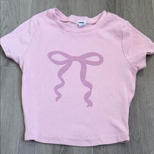 Garage Light Pink Crop Top with Bow size XS